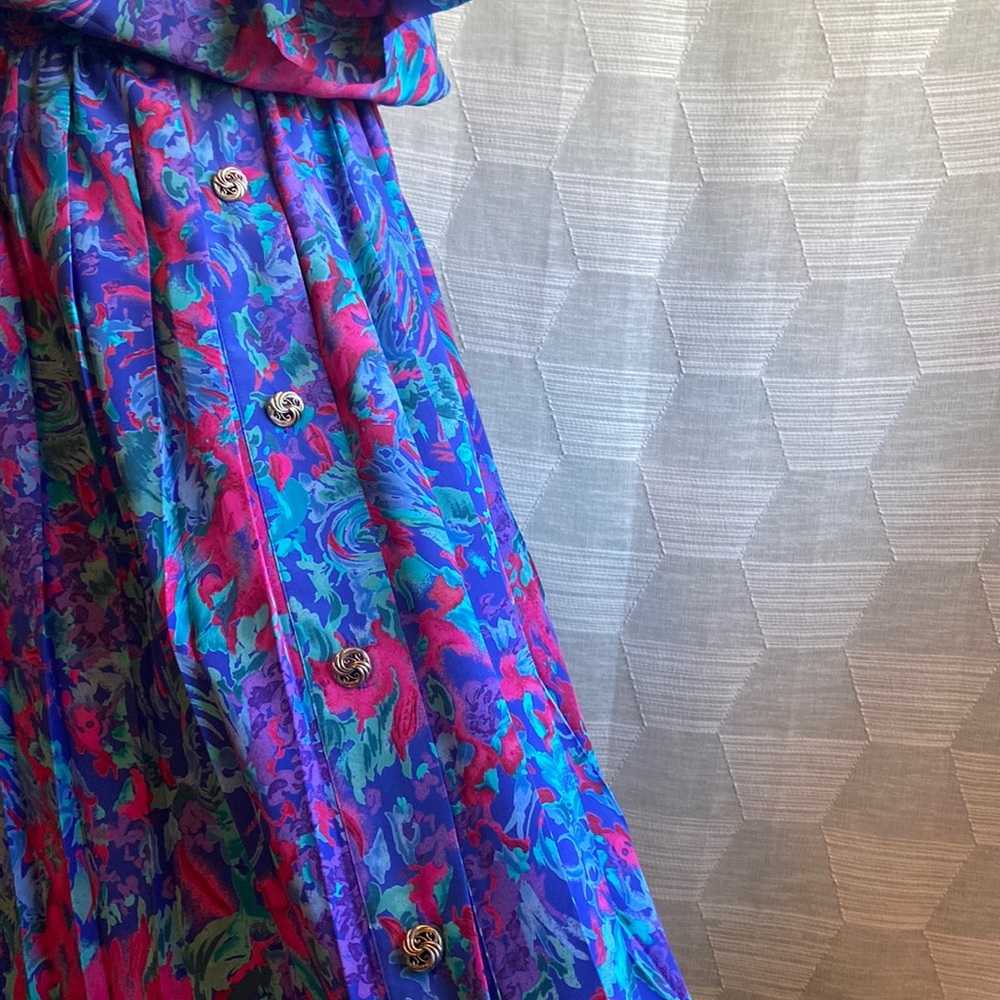 Vtg Leslie Fay floral dress